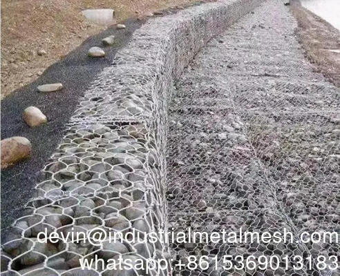 Ters Duvarlar Gabion Tel Örgü Çit Taş Kafes Kutu Sepet Gabion