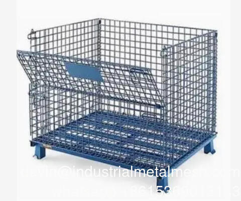 Warehouse Zinc Galvanized Wire Mesh Container for Logistics Stillage