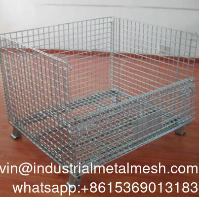 Yüksek Kaliteli Galvanizli Katlanabilir Junior Tel Ağı Sepeti 1/2 Drop Kapısı ile