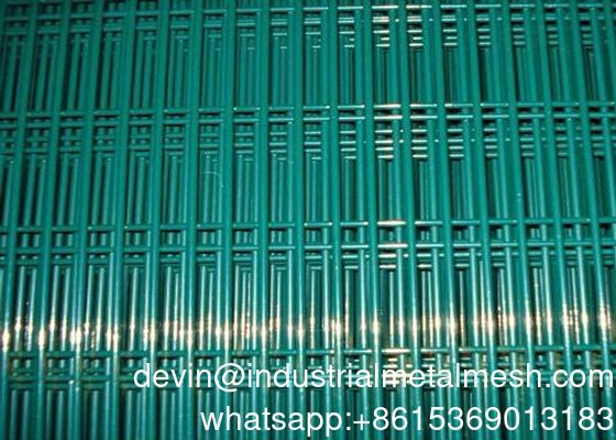 Toz kaplı açık görünümlü tırmanma karşıtı perimetre yüksek güvenlik / güvenlik / havaalanı / elektrik için 358 mesh metal tel ile kaynaklı hırsızlığa karşı metal tel