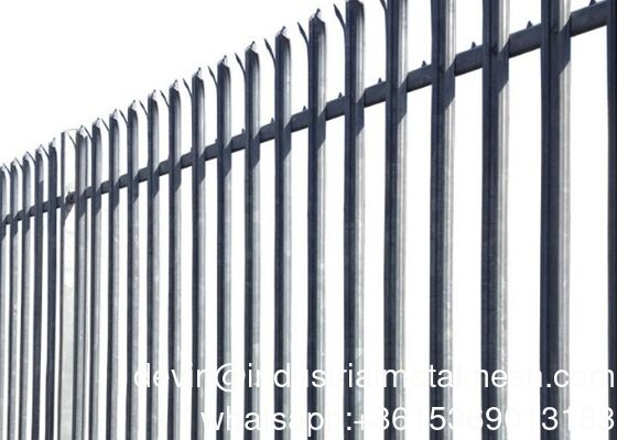 Metal Palisade Çit D ve W Şekilli Palisade Güvenlik Çit Sistemi