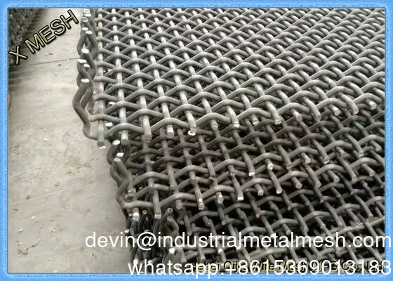 Yüksek Karbon Çelik Crimped Dokunmuş Tel Ağ / titreşimli ekran ağ