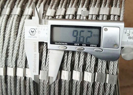 Hayvanat Bahçesi için 1.5mm Kalınlık SS 316 Tel Halat Çit Paslanmaz Çelik Halat Mesh