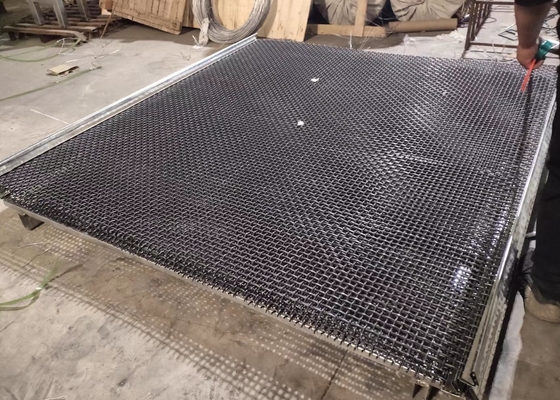 Paslanmaz Çelik Galvanizli Metal Titreşimli Elek Örgüsü Düz Dokuma