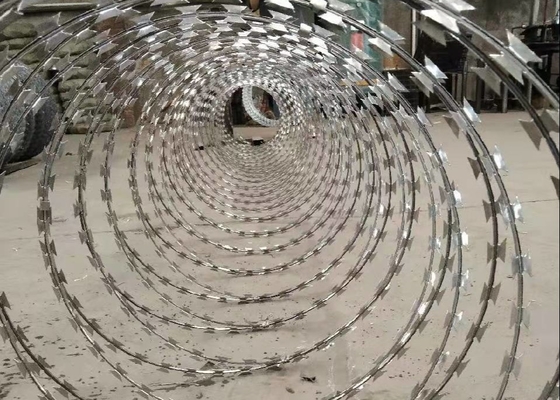 Galvanizli PVC Kaplı Akordeon Jiletli Dikenli Tel Paslanmaz Çelik