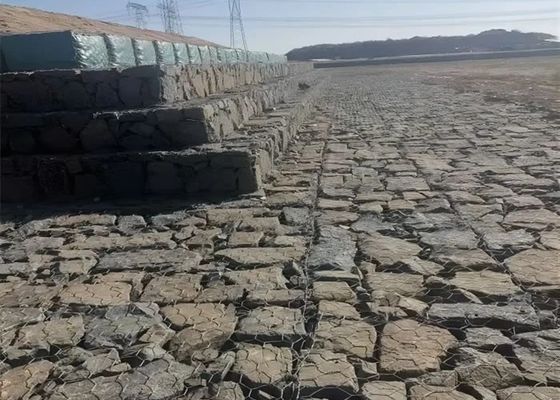2 X 1 X 1 Metre Kaynaklı Gabion Sepetleri Galvanizli Altıgen
