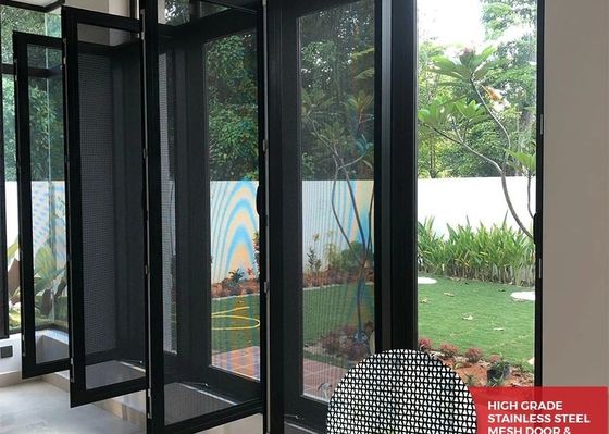 Sürekli Hırsızlık Karşıtı 11 Mesh Paslanmaz Çelik 304 316 Pencere için Siyah Epoksi Kaplı Güvenlik Ekranı