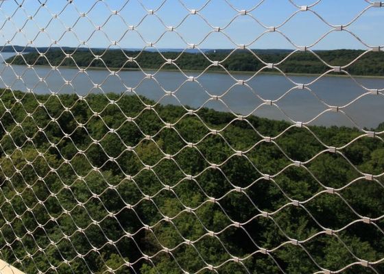 Özel Yüksük Tipi Inox 316 Tel Halat Net Esnek Paslanmaz Çelik Kablo Webnet X Eğimli Mesh