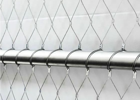 Kaya Düşmesine Karşı Koruma Paslanmaz Çelik Halat Hasır Net Düz Dokuma