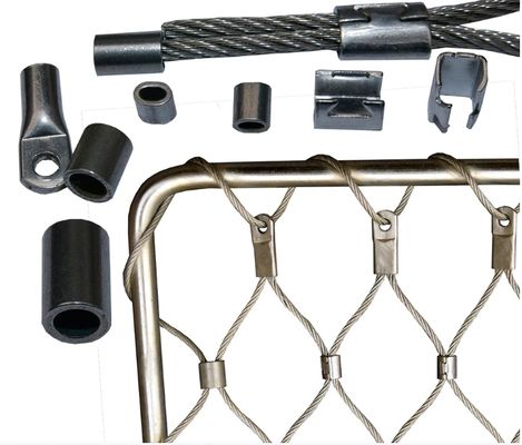 SS 304 316 Esnek Hayvanat Bahçesi Ağı Maymun Kafesi Paslanmaz Çelik Tel İpi Ağı Zoolojik Bahçe için