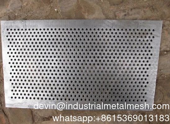 Endüstriyel için Paslanmaz Çelik Delikli Metal Mesh Yuvarlak Delik Delme Mesh
