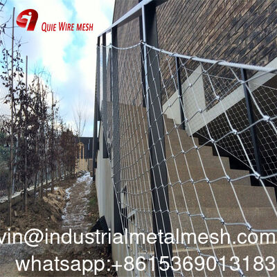 304 316 Yüksek Güçlü Paslanmaz Çelik Bağ Çitleri için Ferruled Cable Wire Rope Mesh