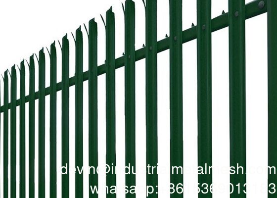 Metal Palisade Çit D ve W Şekilli Palisade Güvenlik Çit Sistemi