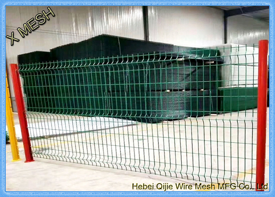 2.5m Genişliği Toz Boyalı Kavisli Metal Çit / Mavi 3D Hasır Çit